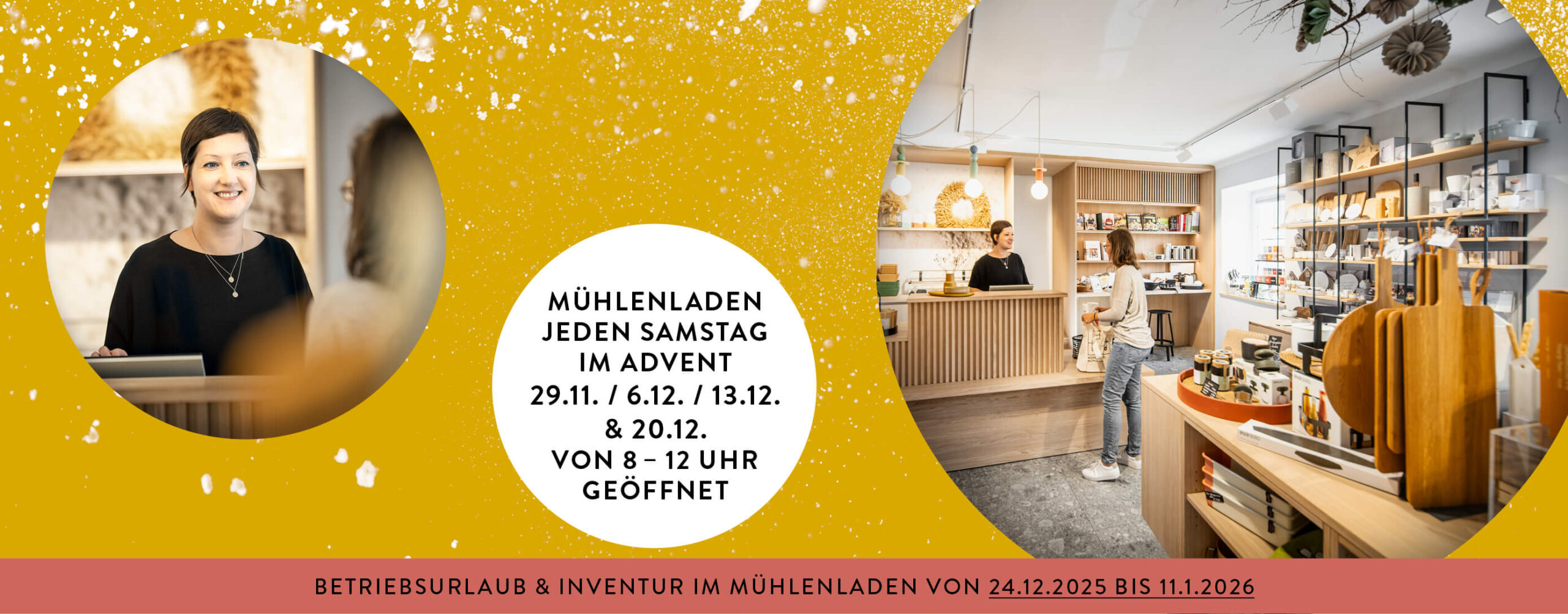 Adventsamstage sind im Mühlenladen von 8 bis 12 Uhr geöffnet